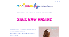 Desktop Screenshot of mariposachildrensboutique.com